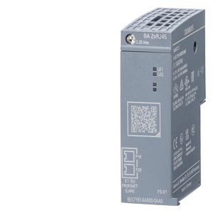 6ES7193-6AR00-0AA0 — SIMATIC, ШИННЫЙ АДАПТЕР BA 2X RJ45, 2 РАЗЪЁМА RJ45 ДЛЯ ПОДКЛЮЧЕНИЯ К СЕТИ PROFIN